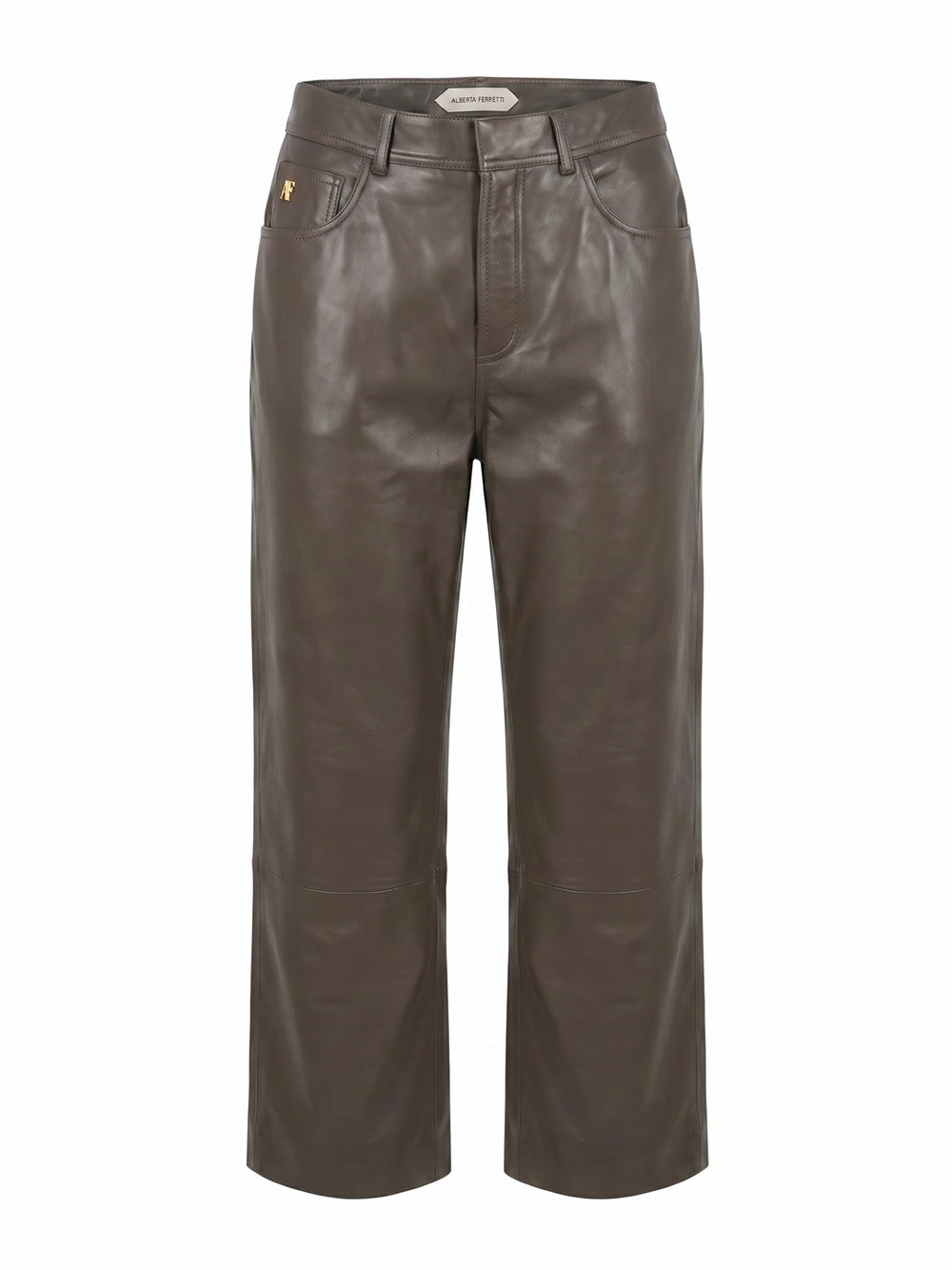 Alberta ferretti Leather Cropped Pants