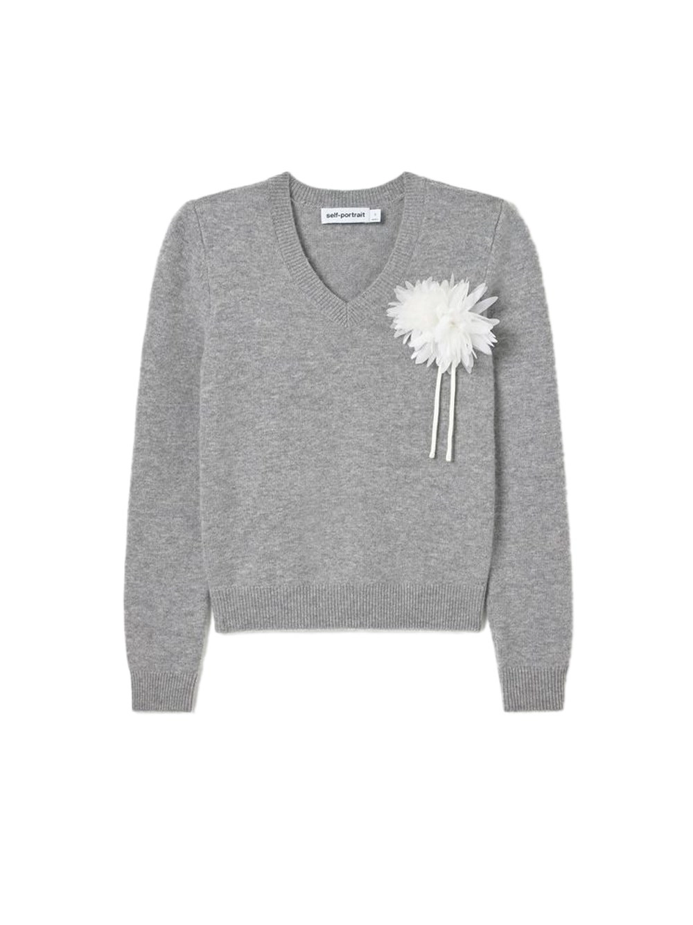 self-portrait Flower Wool Jumper
