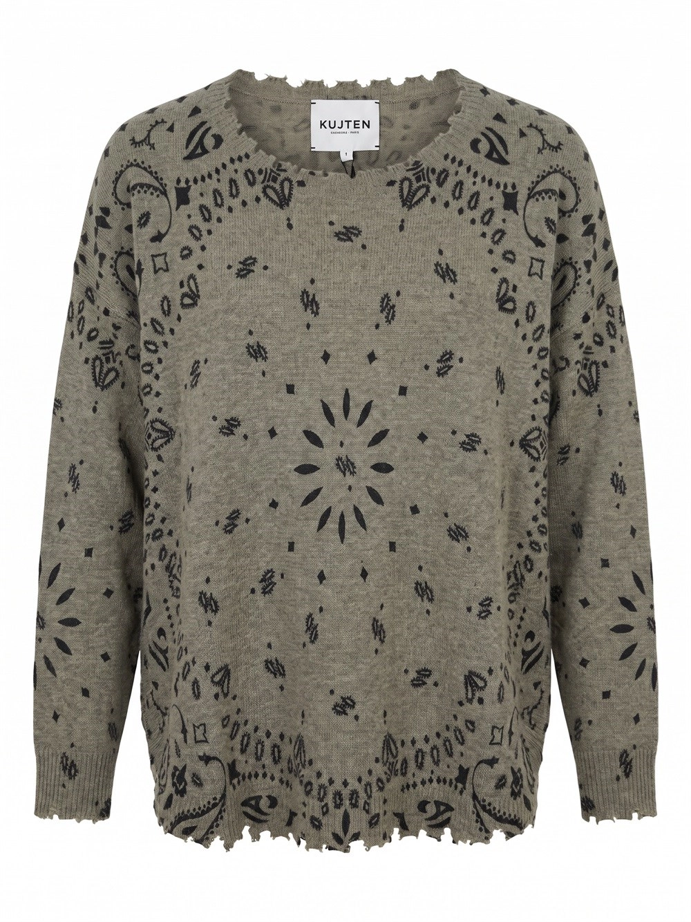 Kujten `Mela Bandana` Round Neck Sweater