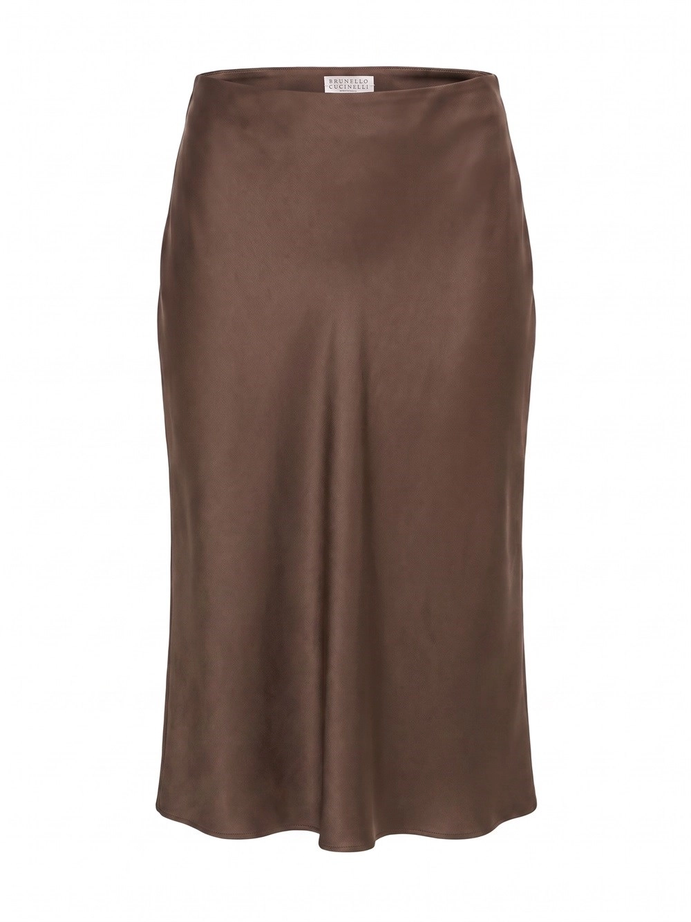 Brunello Cucinelli Satin Cady Fluid Pencil Skirt