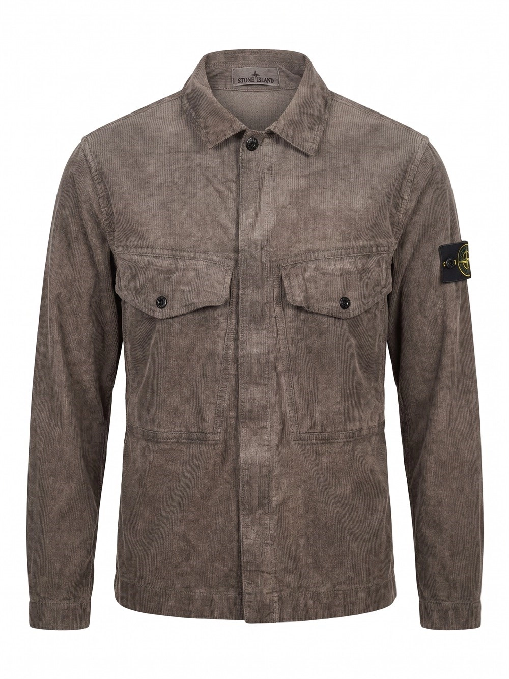 Stone Island Corduroy Garment Dyed `Terra` Shirt