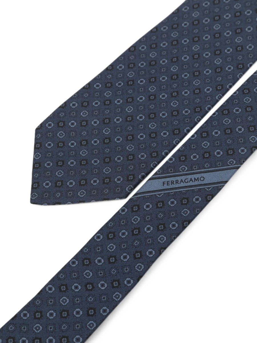 Ferragamo Ferragamo Geometric-pattern Tie, view 2