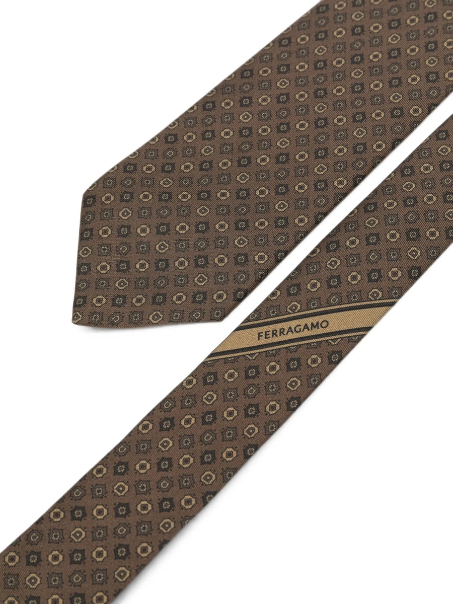 Ferragamo Ferragamo Geometric-pattern Tie, view 3