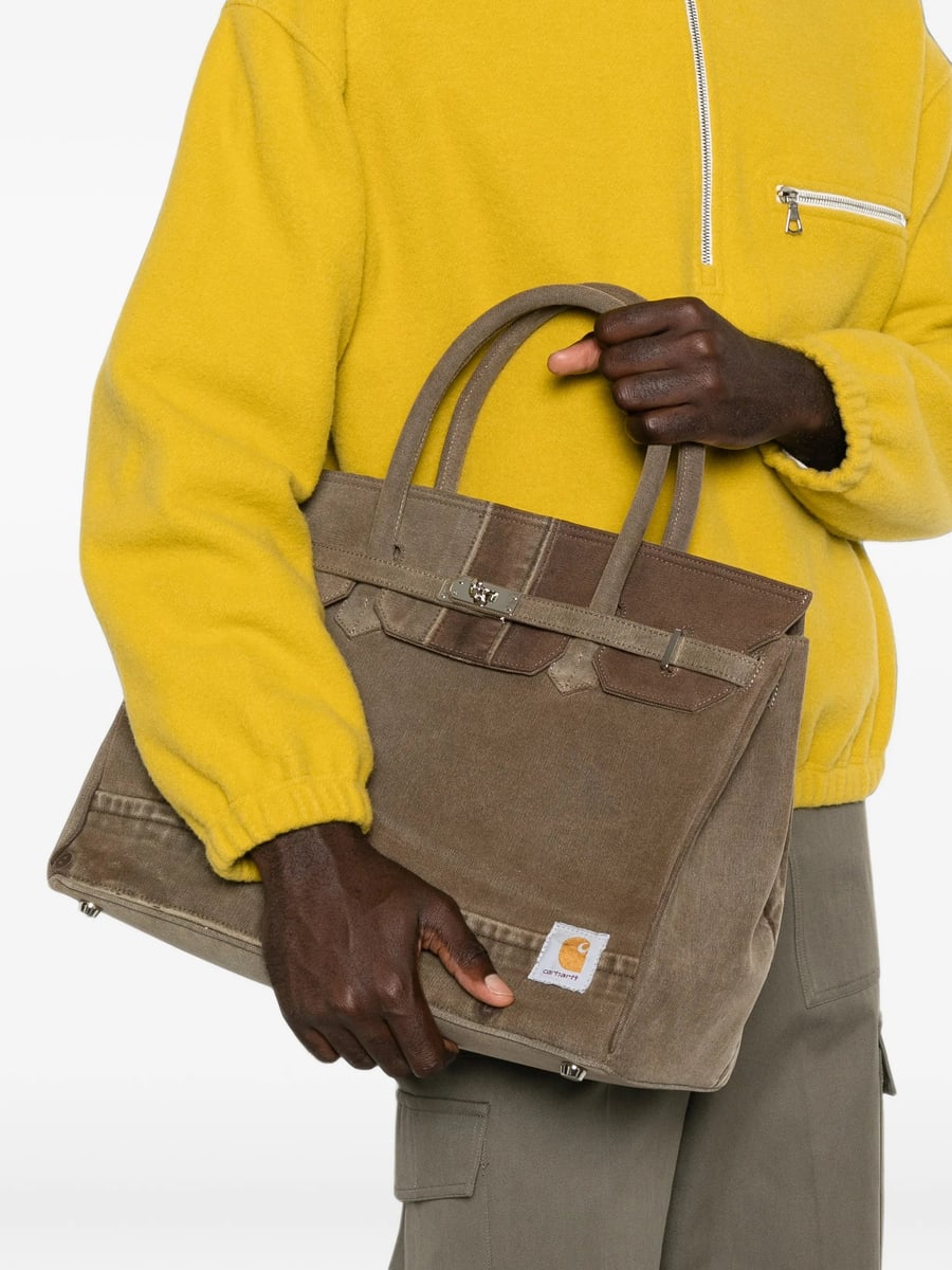 Another Chance Another Chance Panelled Logo-patch Tote Bag, view 2