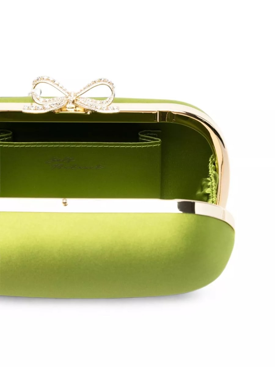 self-portrait Clutch in raso, view 3