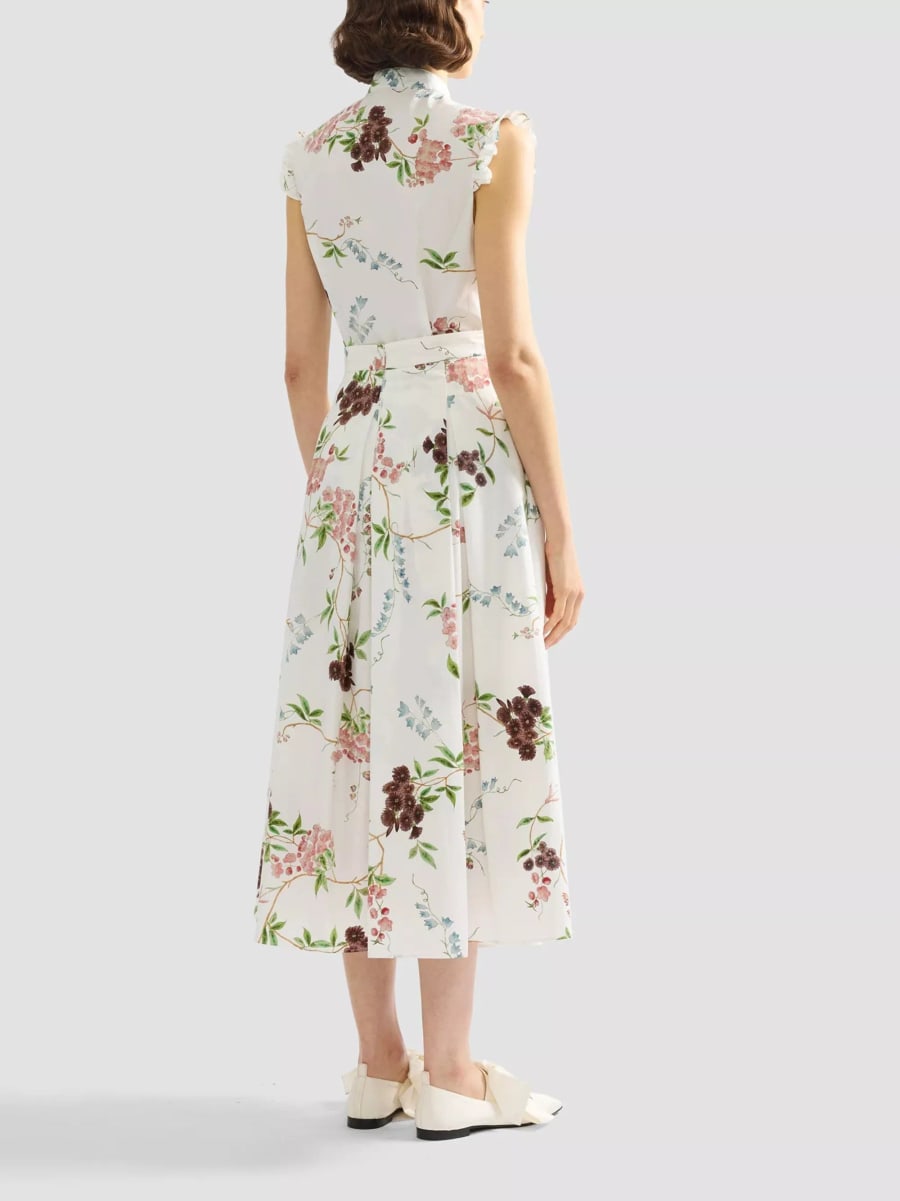 Erdem Top con stampa floreale, view 3
