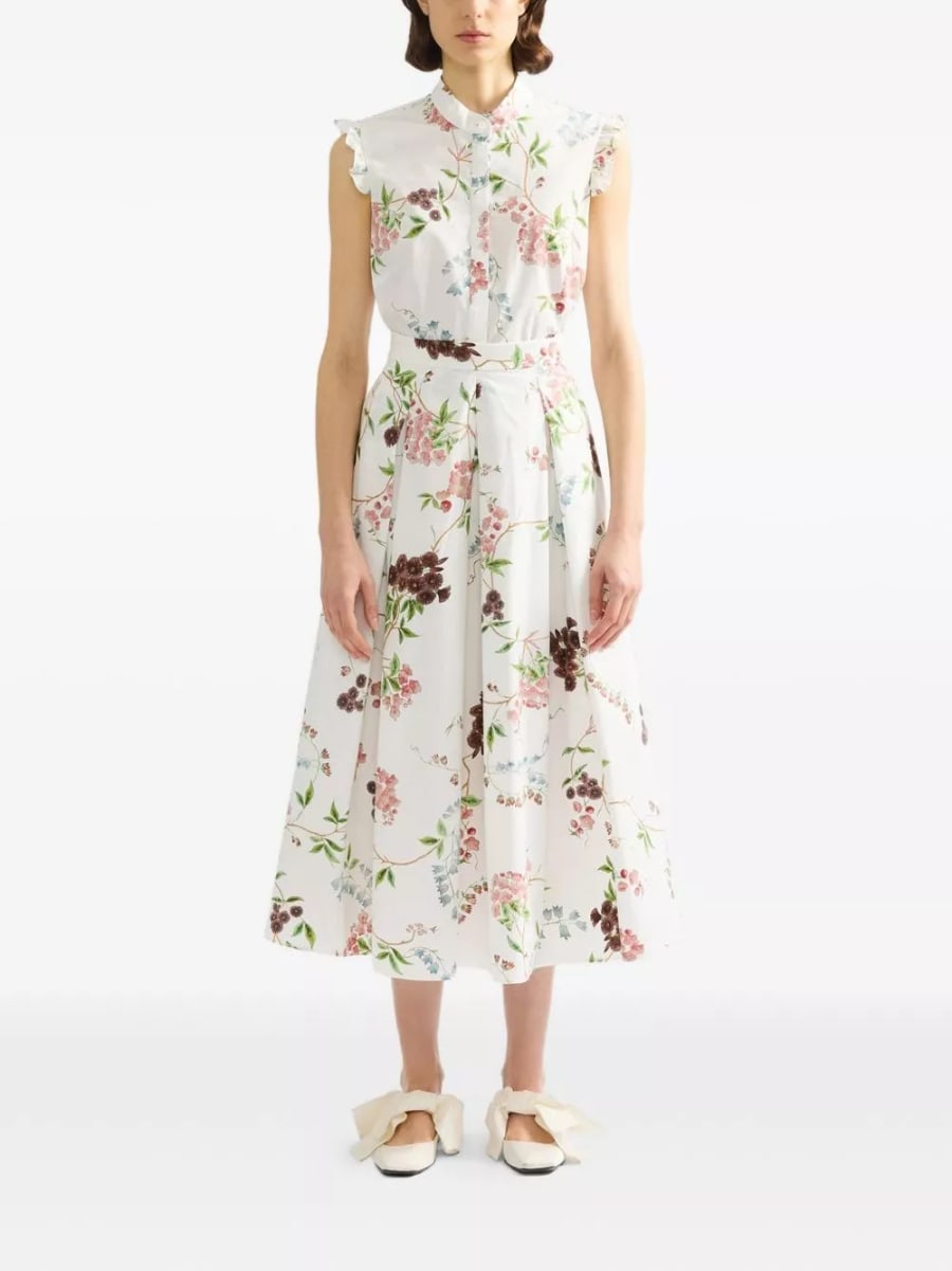 Erdem Top con stampa floreale, view 5