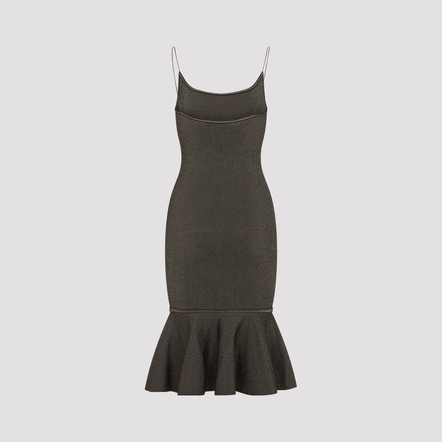 Jacquemus Jacquemus Maille Pina Midi Dress, view 4