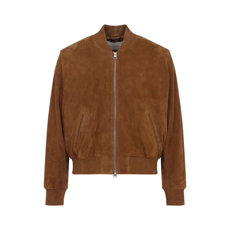 AMI Paris Ami Paris Suede Zipped Jacket, view 2
