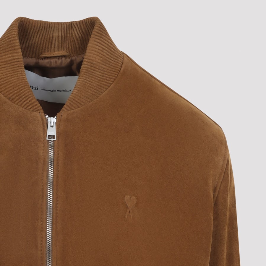AMI Paris Ami Paris Suede Zipped Jacket, view 6