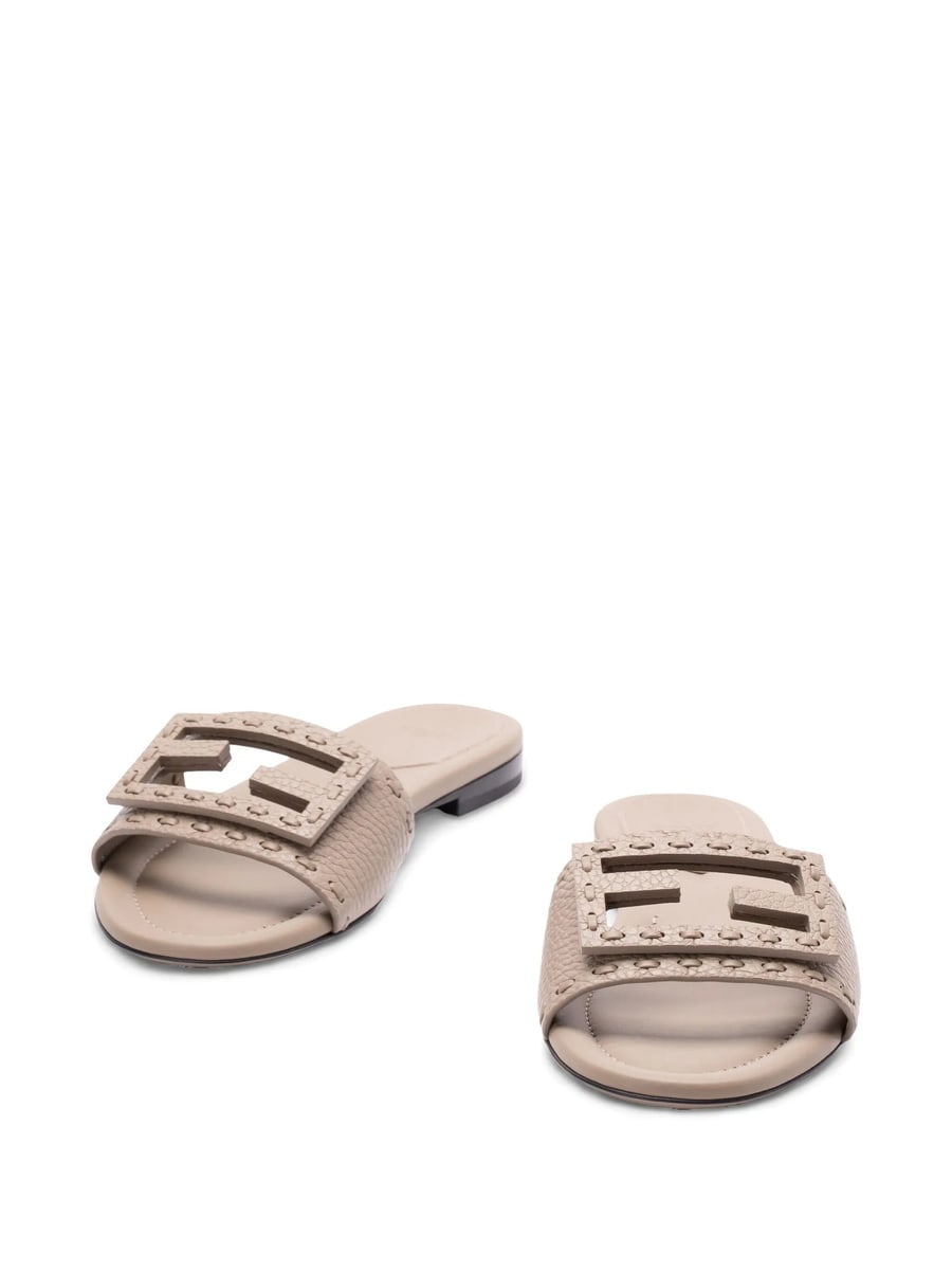 Fendi Fendi Logo Slides Sandals, view 4