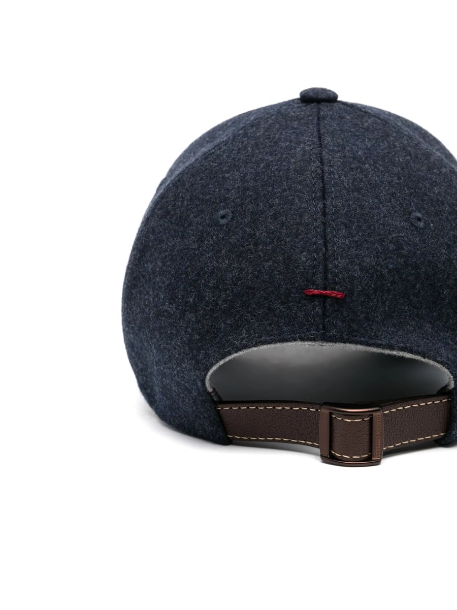 Brunello Cucinelli Brunello Cucinelli Embroidered-logo Wool Baseball Cap, view 2