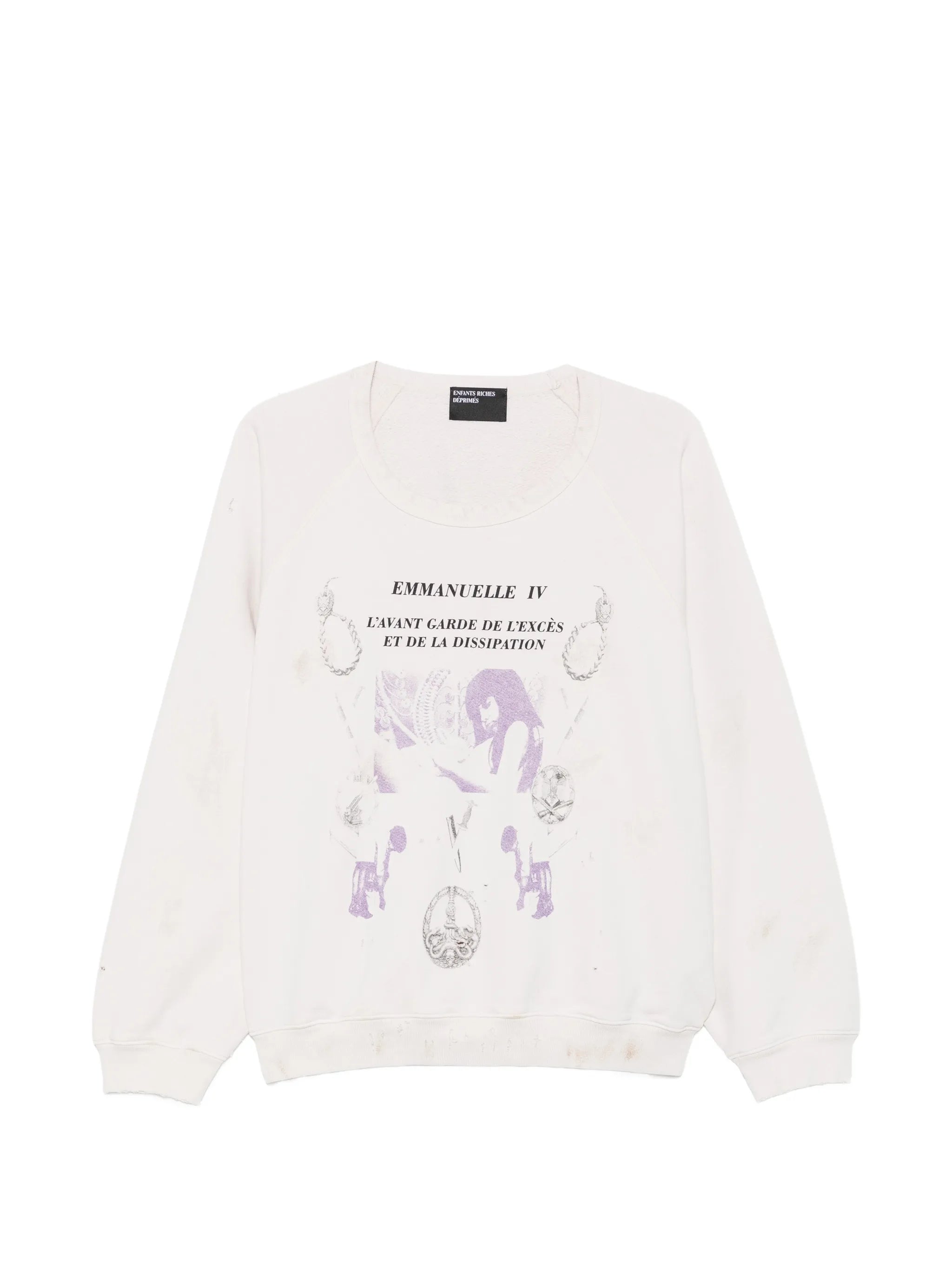 Enfants Riches Déprimés Enfants Riches Déprimés Graphic-print Distressed Cotton Sweatshirt