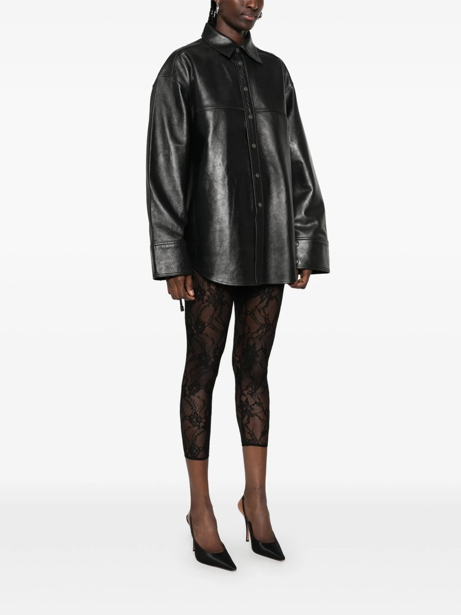 Haikure Haikure Leather Oversized Jacket, view 4