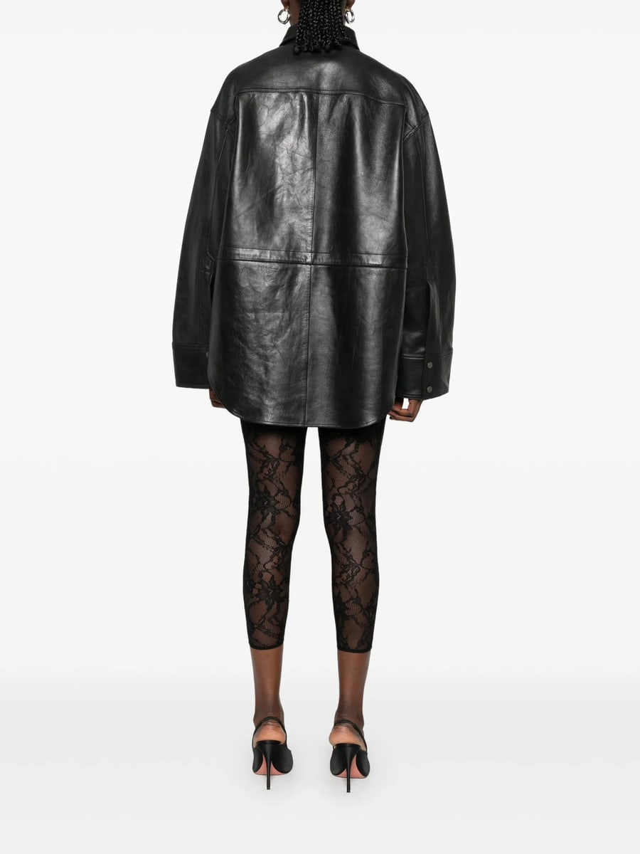 Haikure Haikure Leather Oversized Jacket, view 5