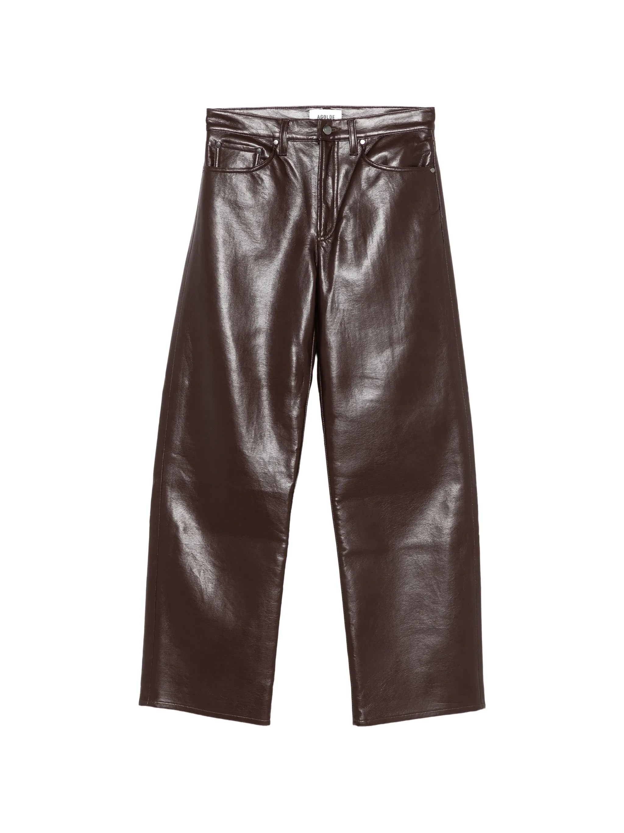 Agolde Agolde Coated Wide-leg Trousers