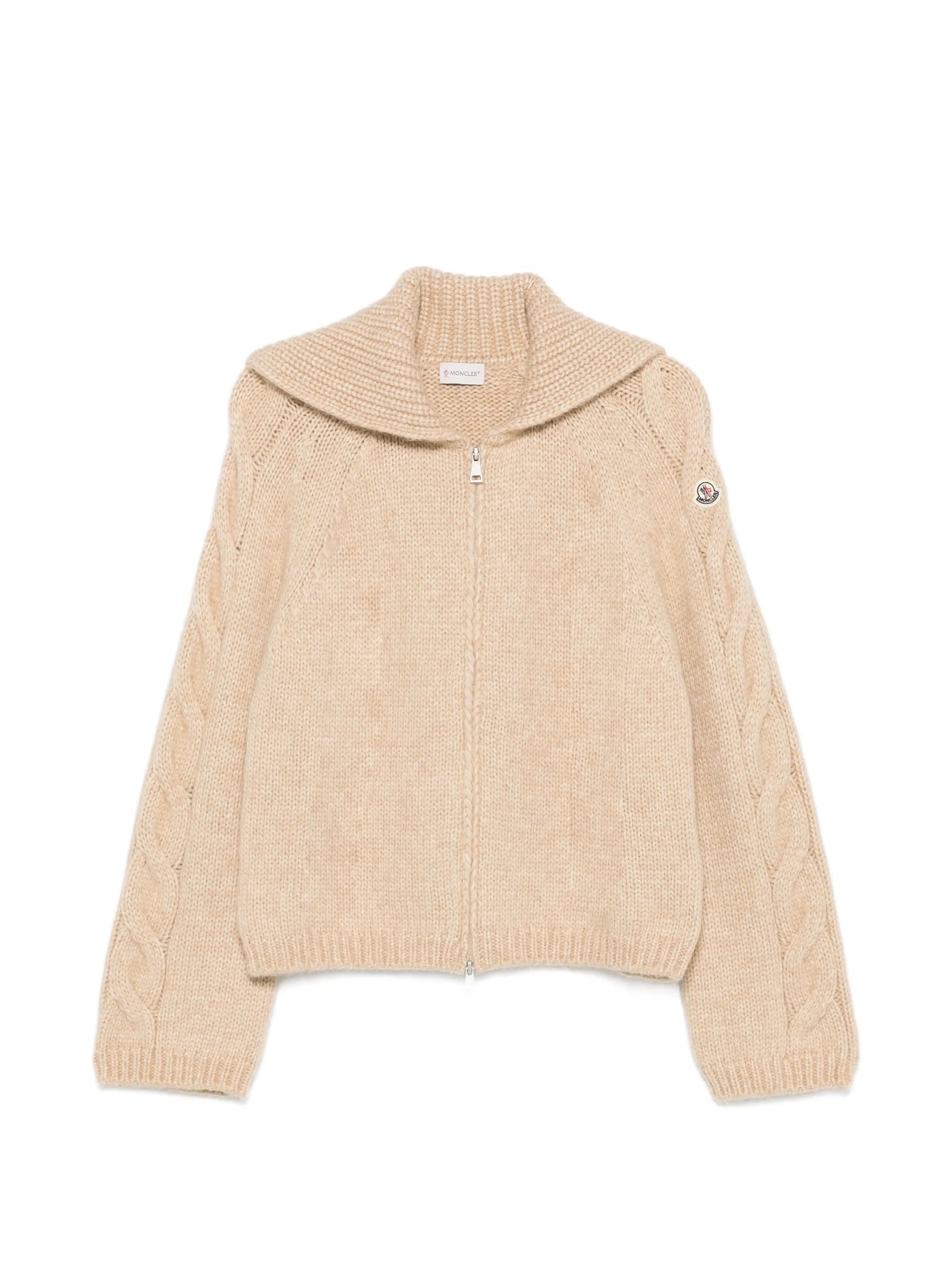 Moncler Moncler Cable-knit Zip-up Sweater