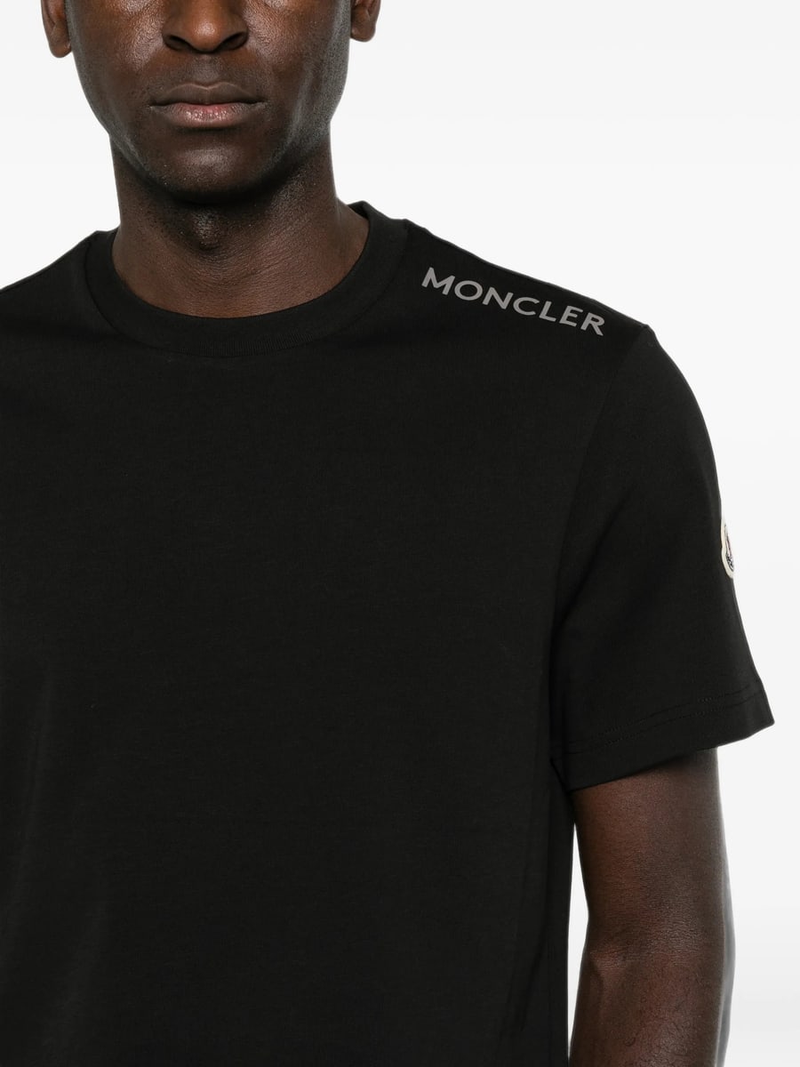 Moncler Moncler Logo-patch Cotton T-shirt, view 2