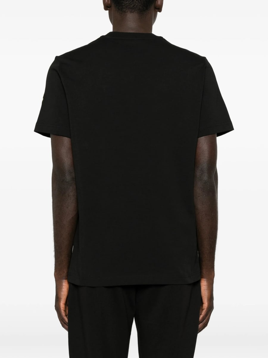 Moncler Moncler Logo-patch Cotton T-shirt, view 3