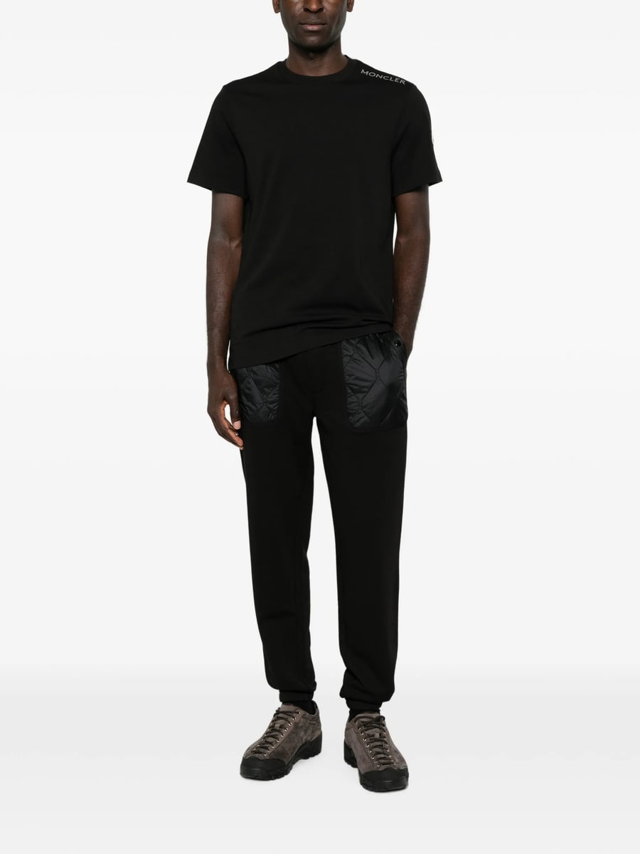 Moncler Moncler Logo-patch Cotton T-shirt, view 4