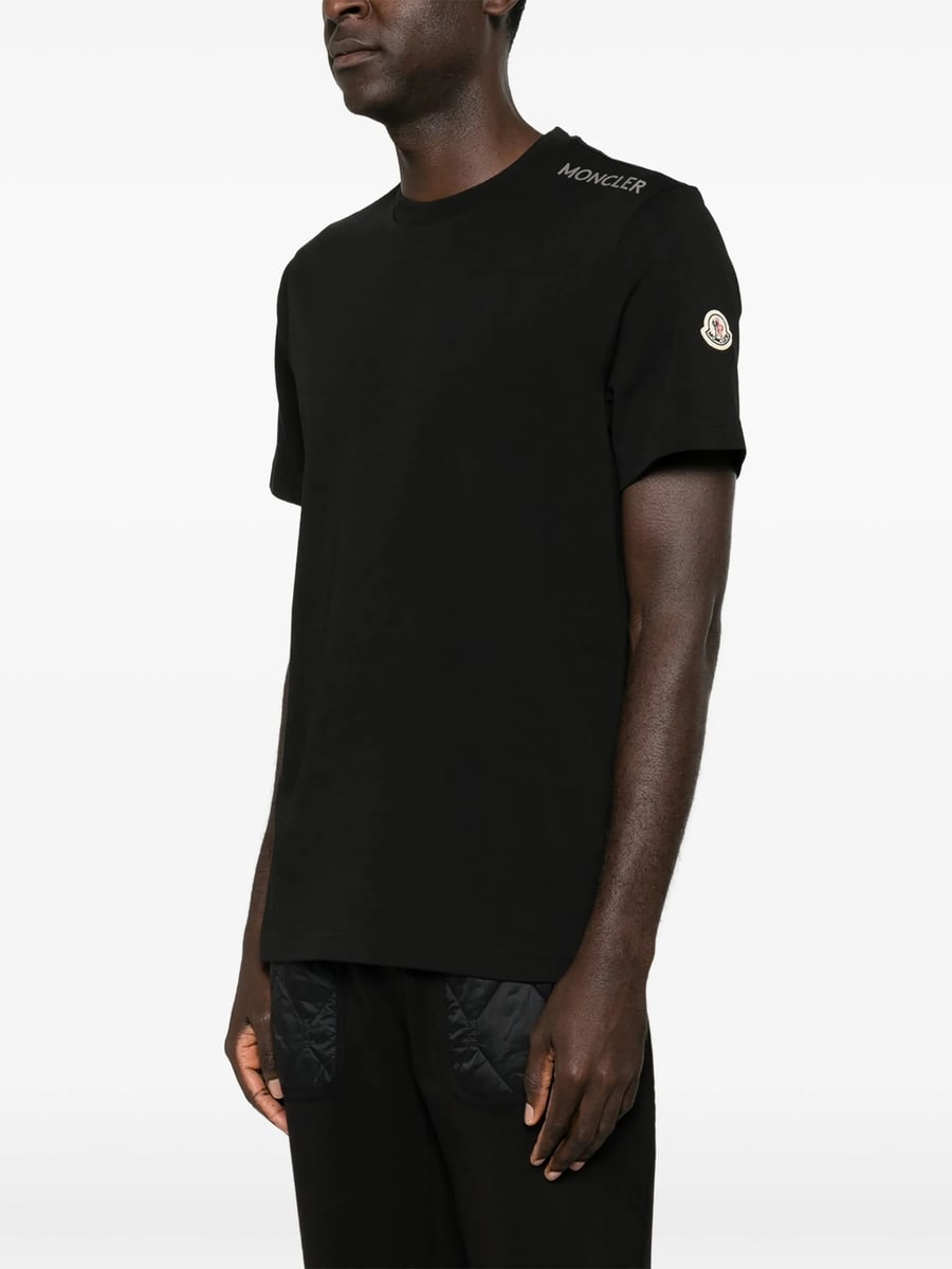 Moncler Moncler Logo-patch Cotton T-shirt, view 5