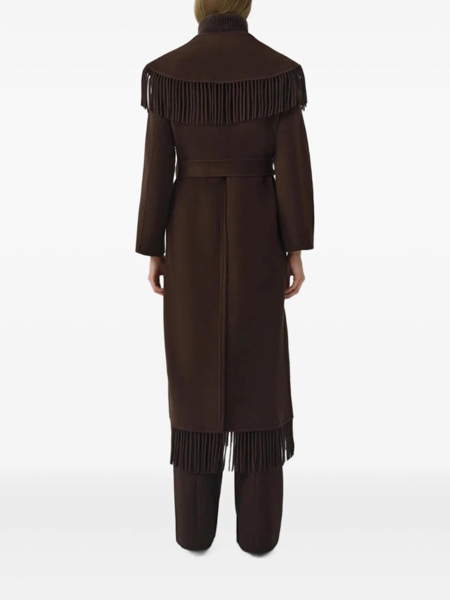 Simkhai Simkhai Carrie Fringe-trimmed Belted Coat, view 3