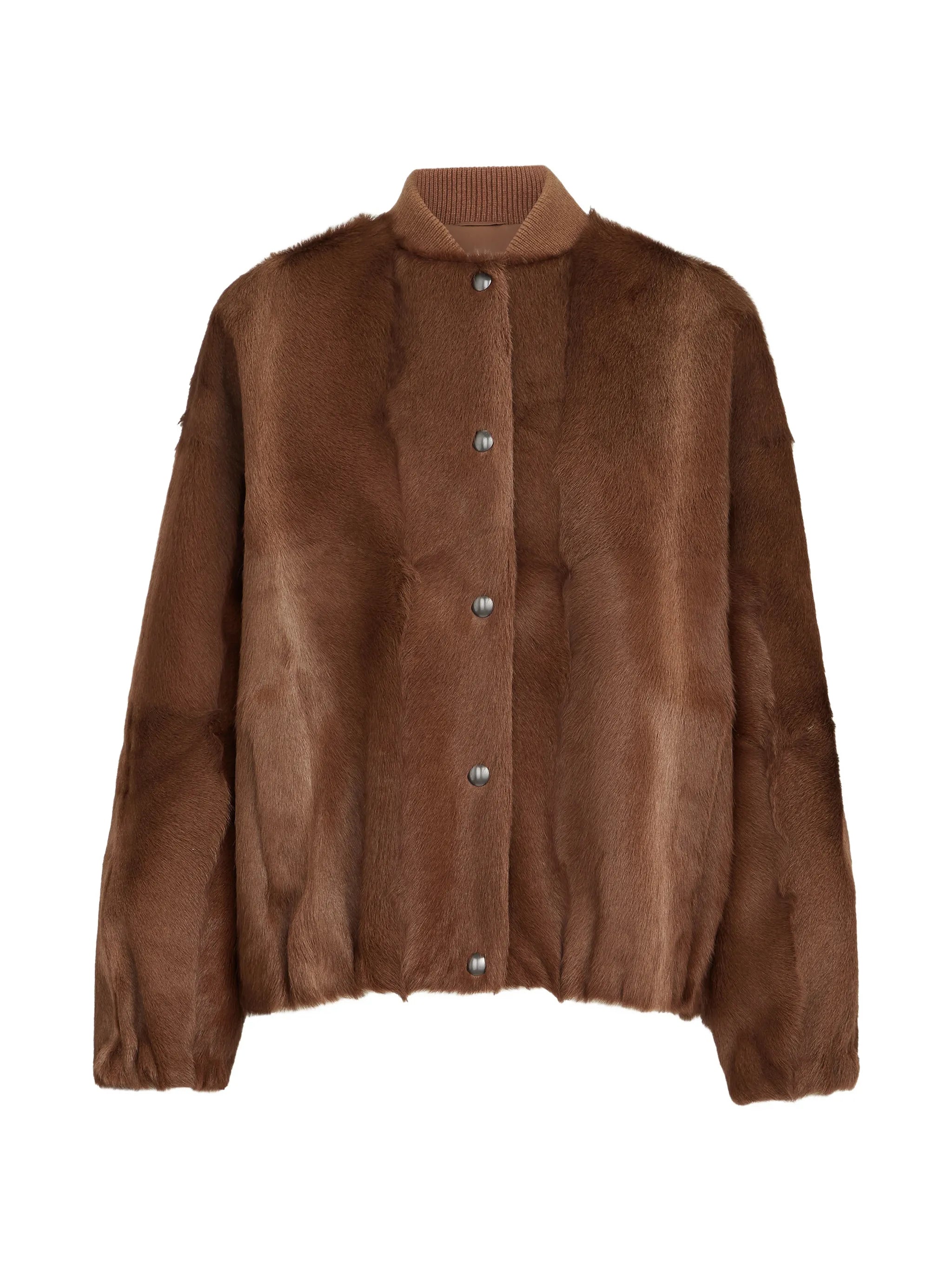 Brunello Cucinelli Brunello Cucinelli Cashmere Shearling Bomber Jacket With Monili