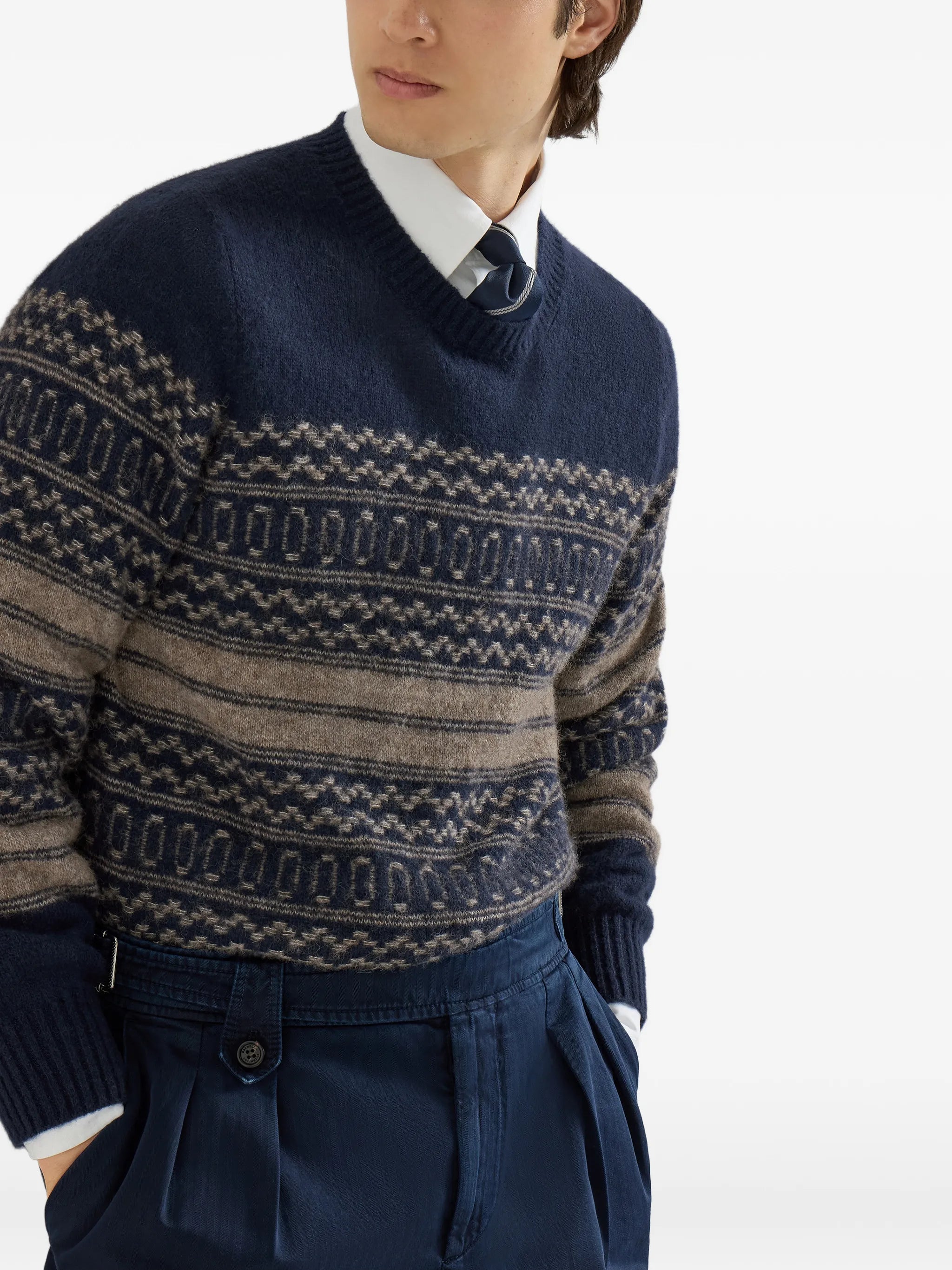 Brunello Cucinelli Brunello Cucinelli Nordic Jacquard Sweater, view 2