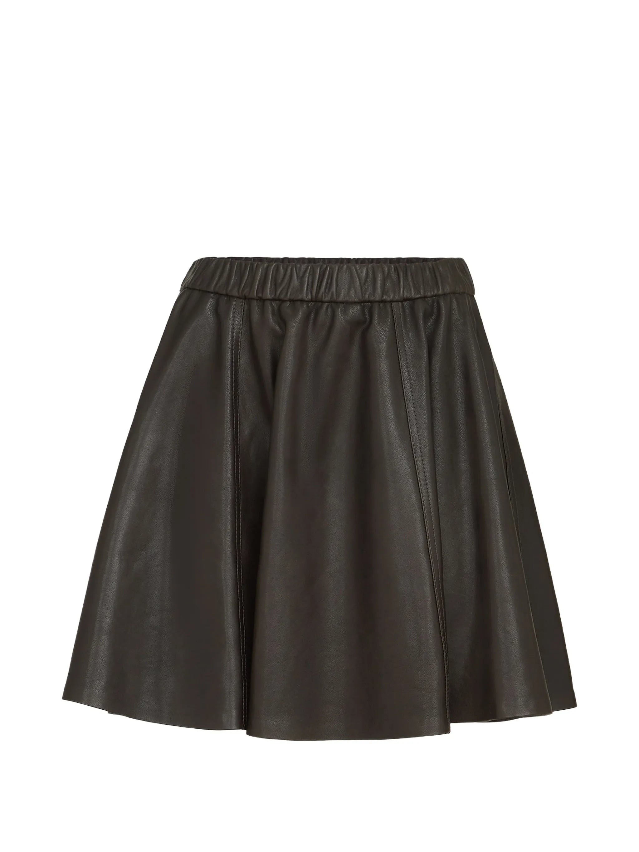 Brunello Cucinelli Brunello Cucinelli Polished Nappa-leather Mini Circle Skirt