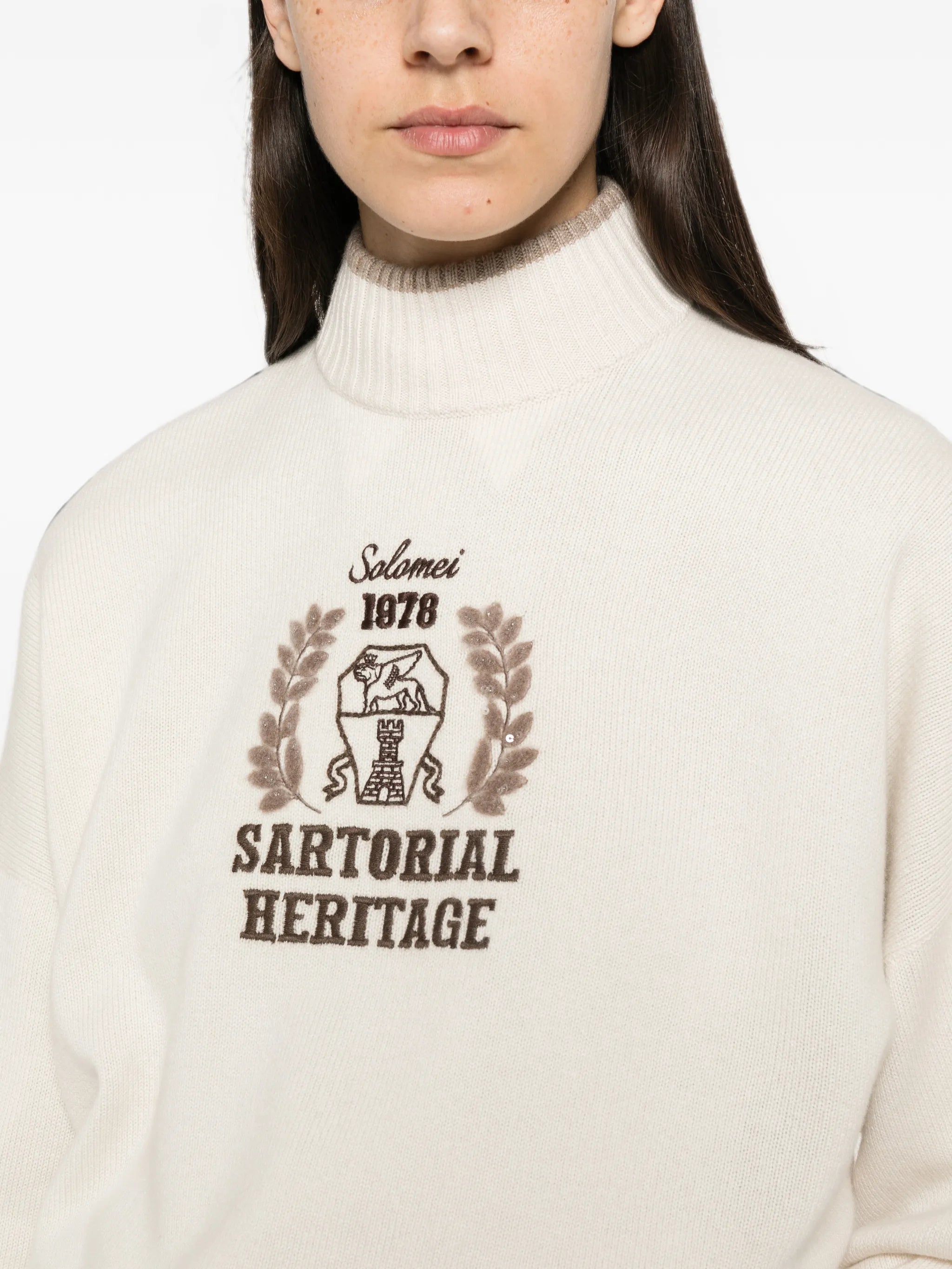 Brunello Cucinelli Brunello Cucinelli Sartorial Heritage-embroidered Cashmere Sweater, view 2