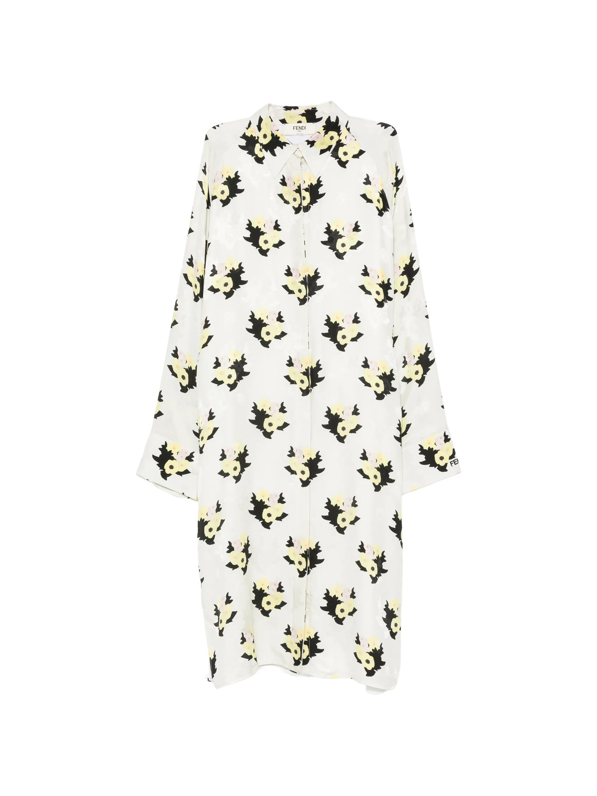 Fendi Fendi Floral-print Buttoned Midi Dress
