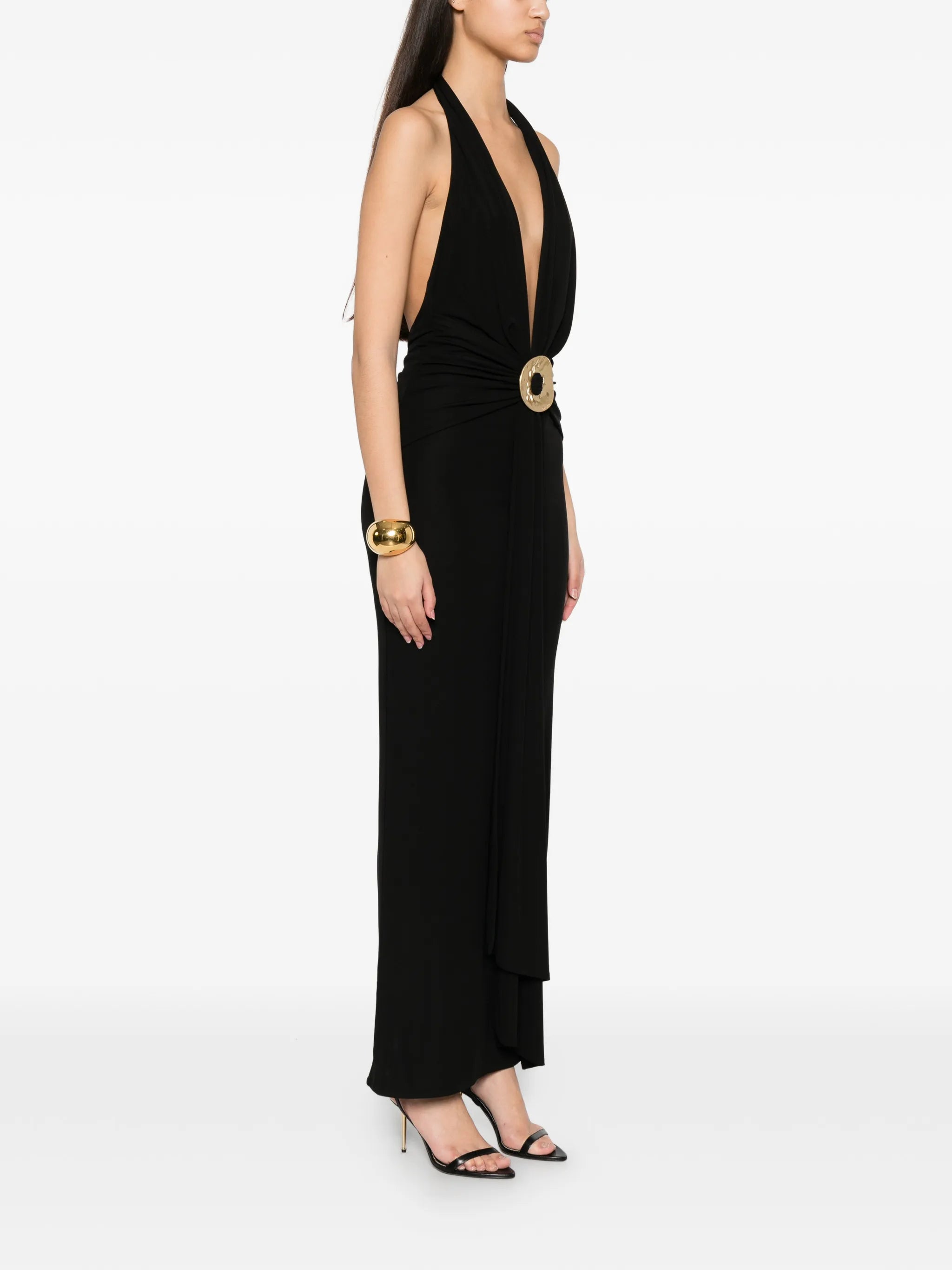 Cult Gaia Cult Gaia Hammered-ring Halterneck Dress, view 2