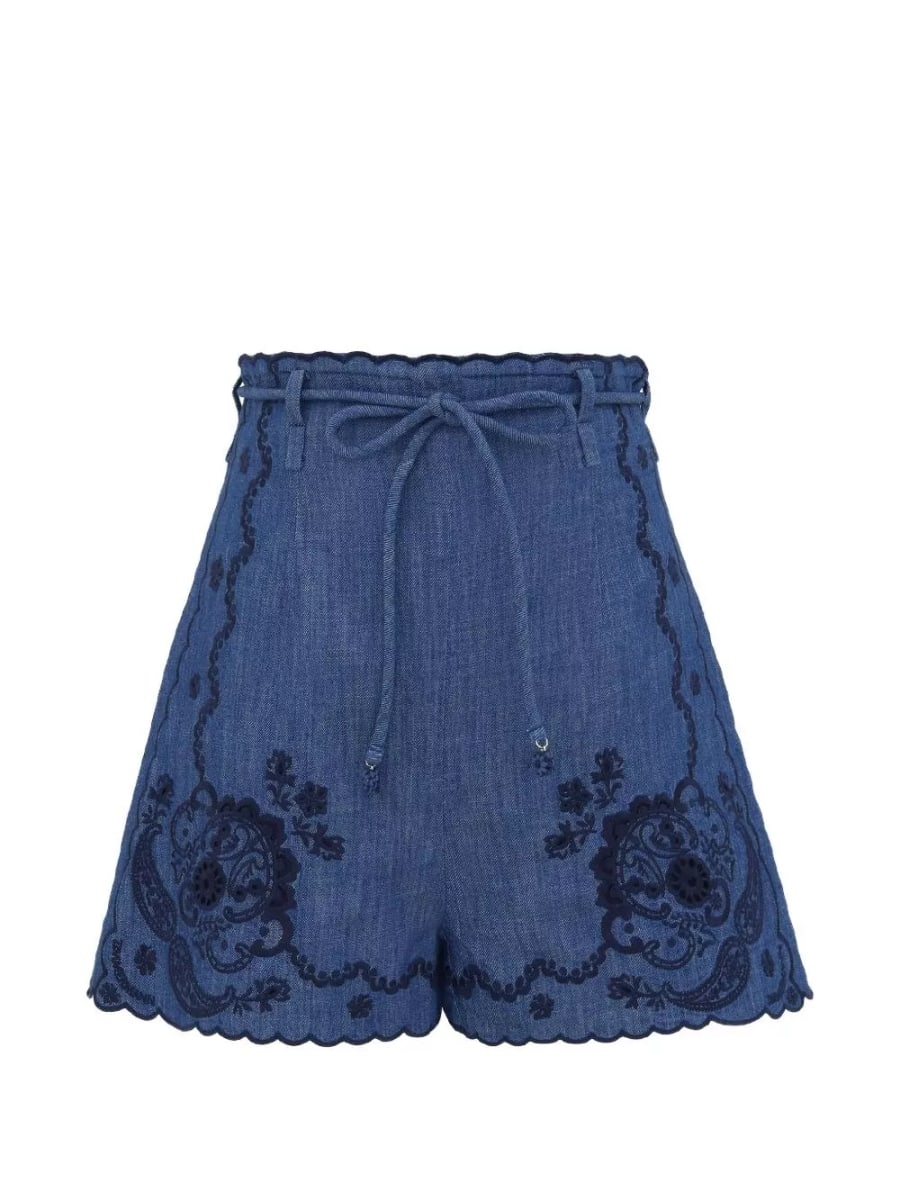 Zimmermann Shorts in denim Aster