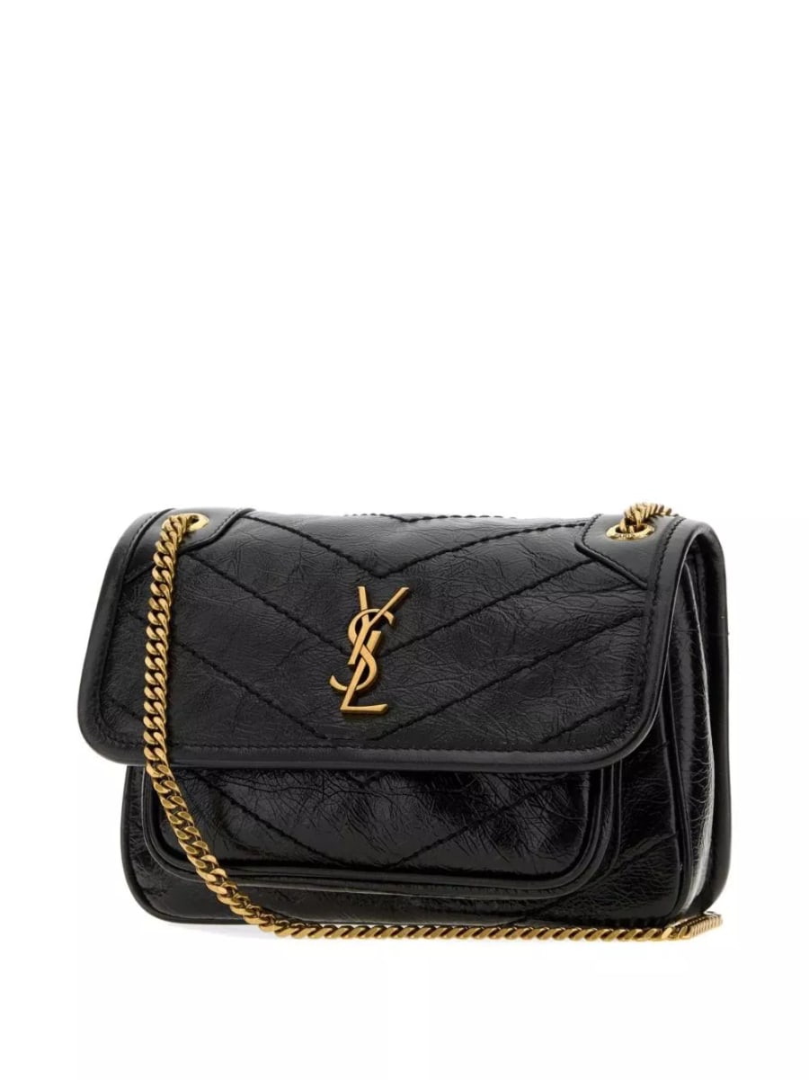 Saint Laurent Borsa a spalla mini in pelle Niki, view 3
