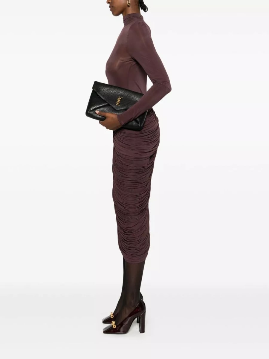 Saint Laurent Clutch in pelle grande Envelope Cassandre, view 3