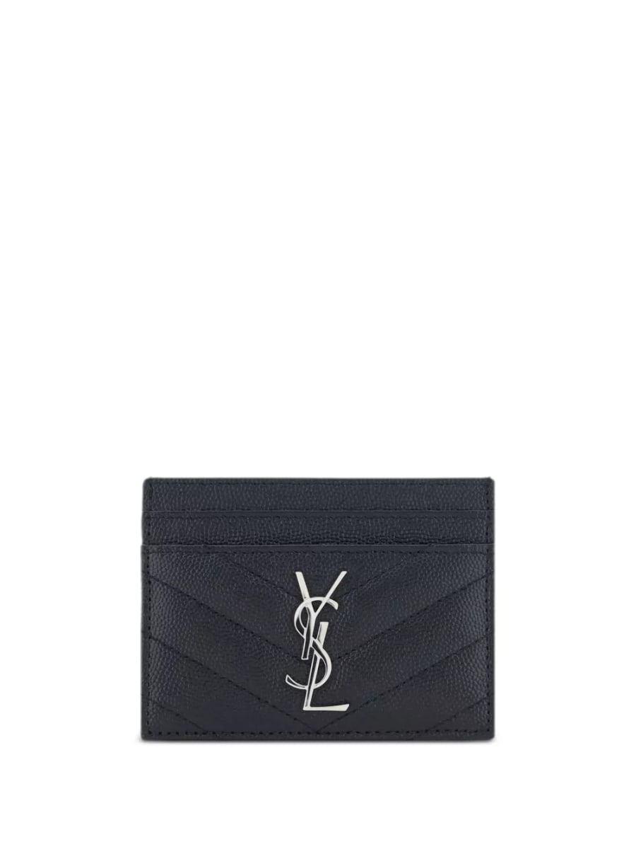 Saint Laurent Portacarte in pelle Cassandre