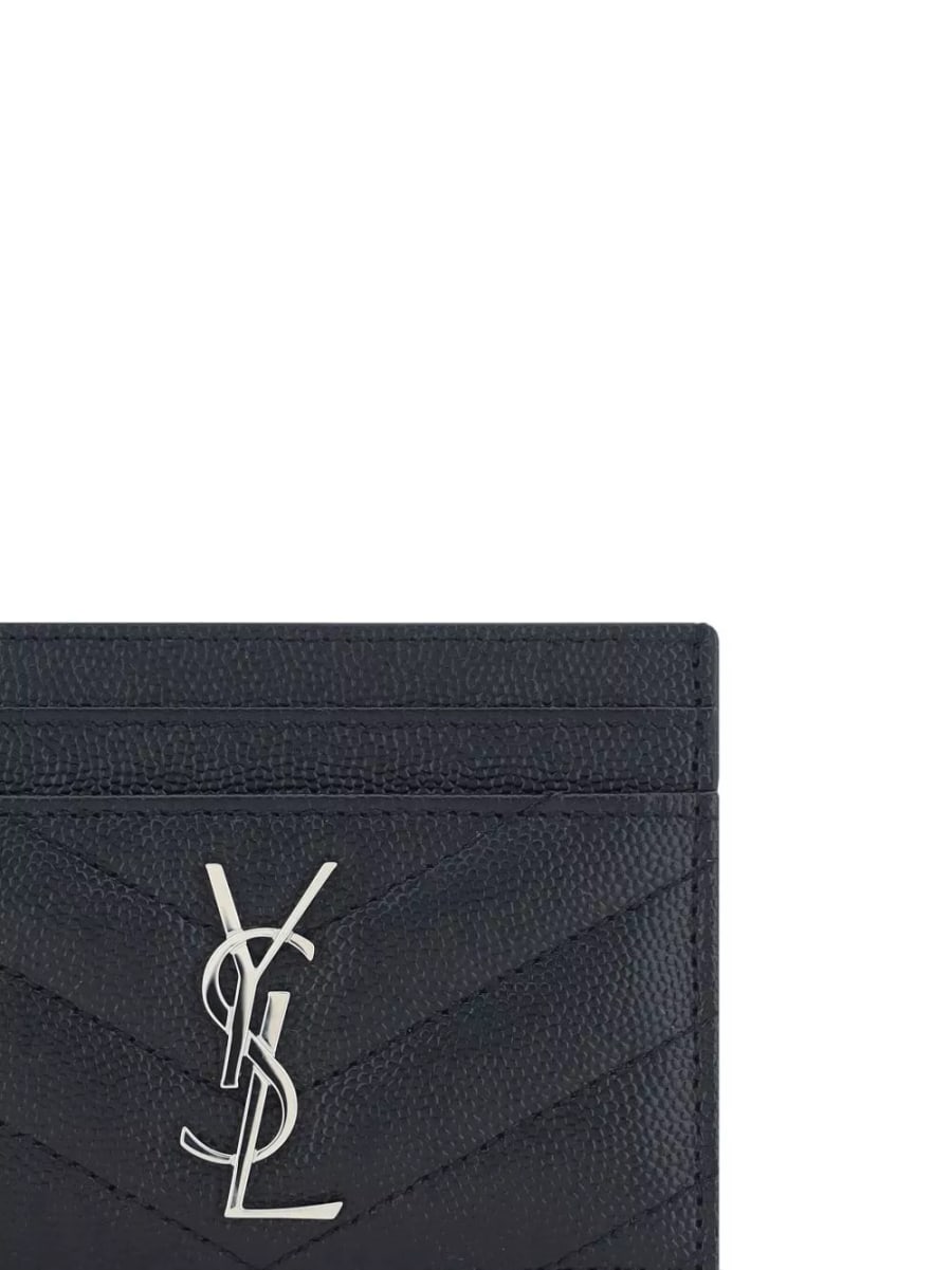 Saint Laurent Portacarte in pelle Cassandre, view 2