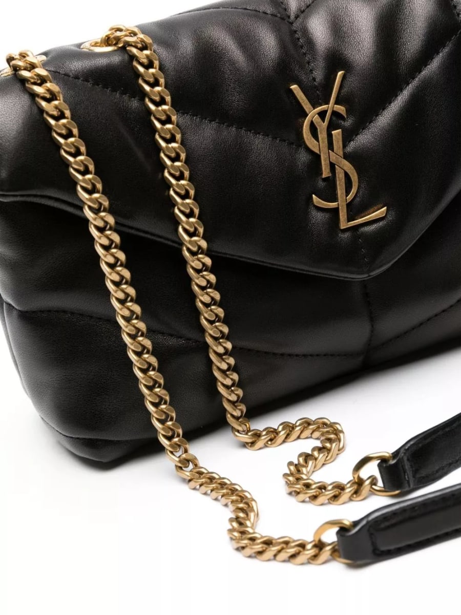 Saint Laurent Borsa a spalla mini in pelle Puffer Toy, view 5