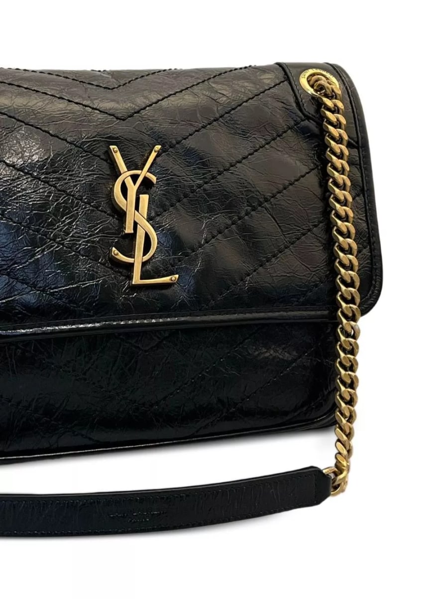 Saint Laurent Borsa a spalla mini in pelle Niki, view 2