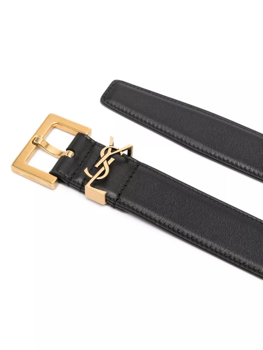 Saint Laurent Cintura in pelle Cassandre, view 3