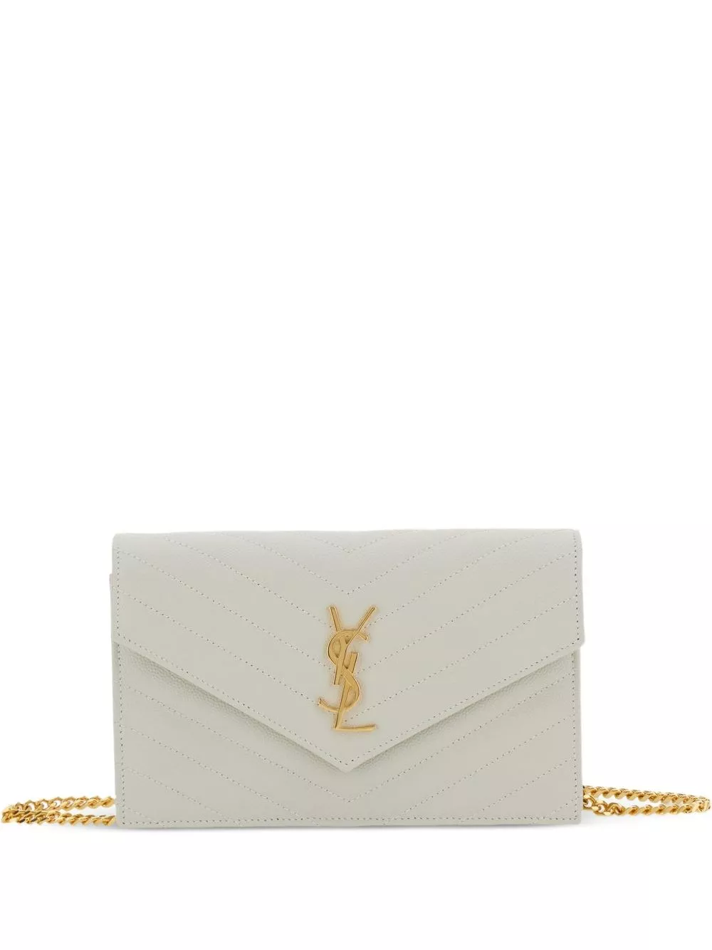 Saint Laurent Portafoglio in pelle Cassandre con catena