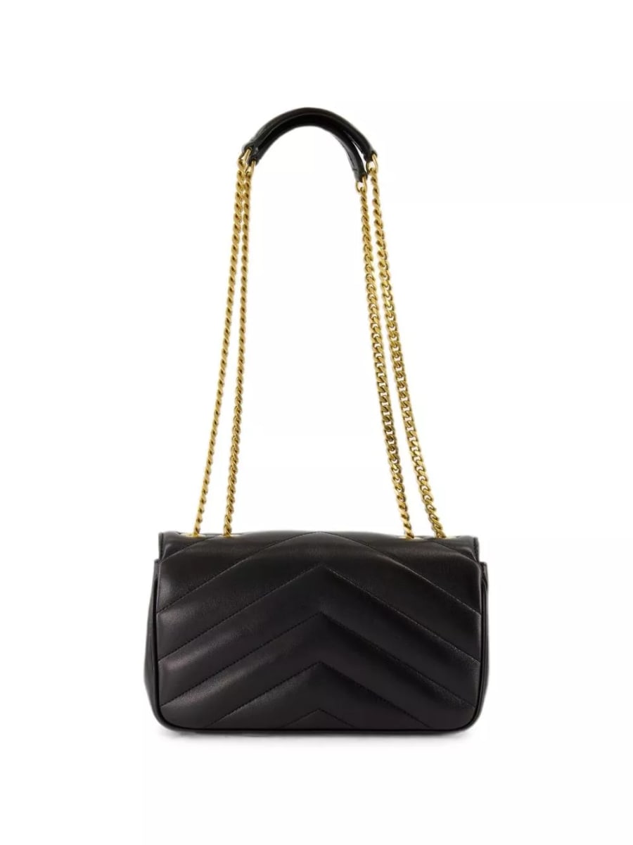 Saint Laurent Borsa a spalla piccola in pelle scamosciata LouLou, view 2