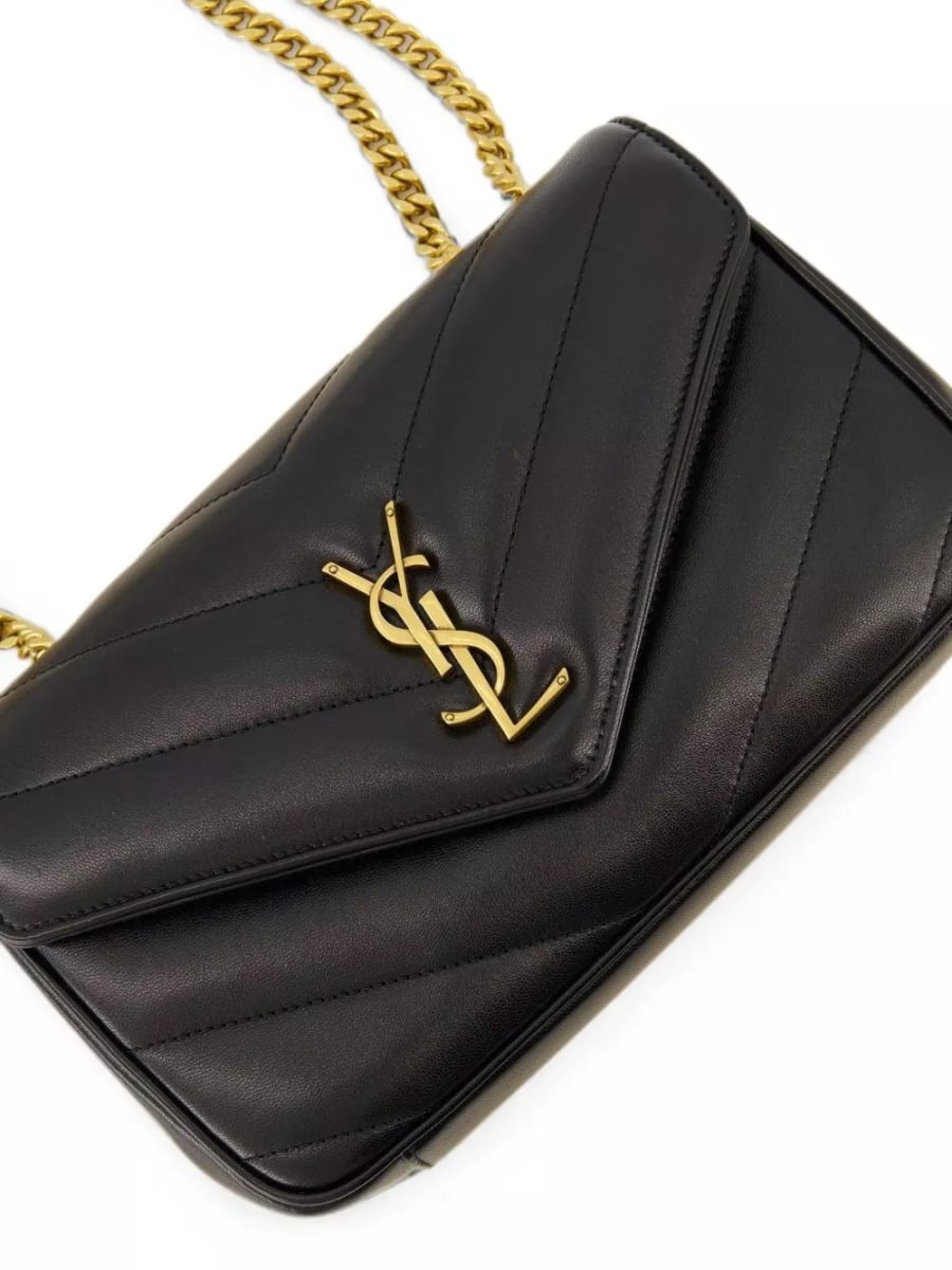 Saint Laurent Borsa a spalla piccola in pelle scamosciata LouLou, view 3