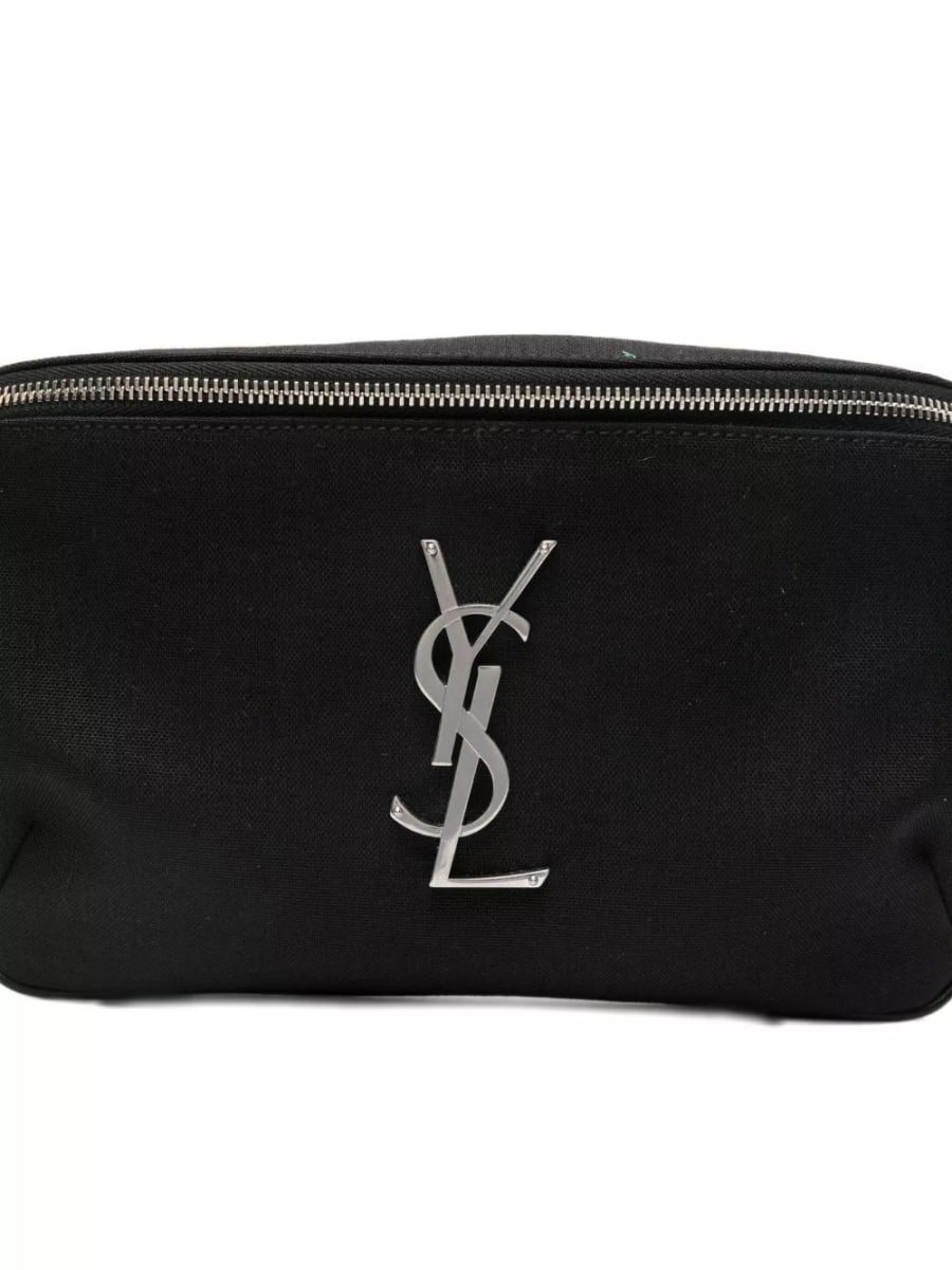 Saint Laurent logo pouch, view 4