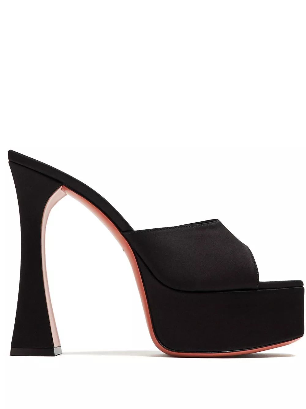 Amina Muaddi Mule in satin Dalida