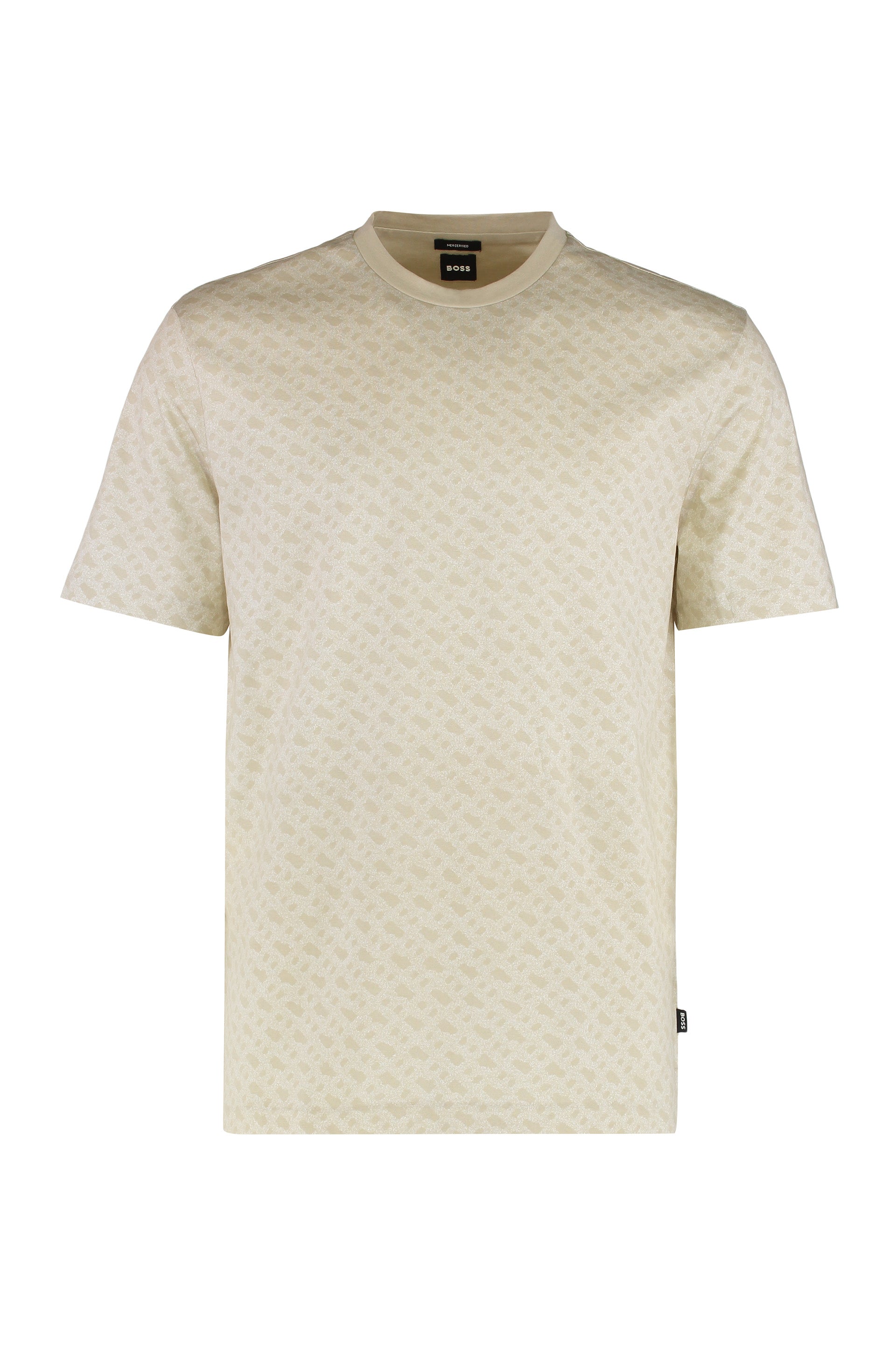Boss T-shirt in cotone jacquard