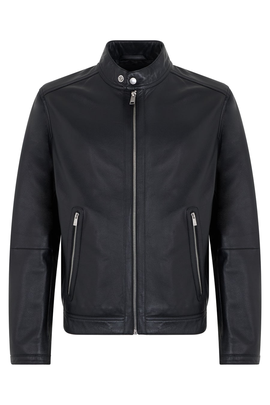 Boss Giacca in pelle con zip