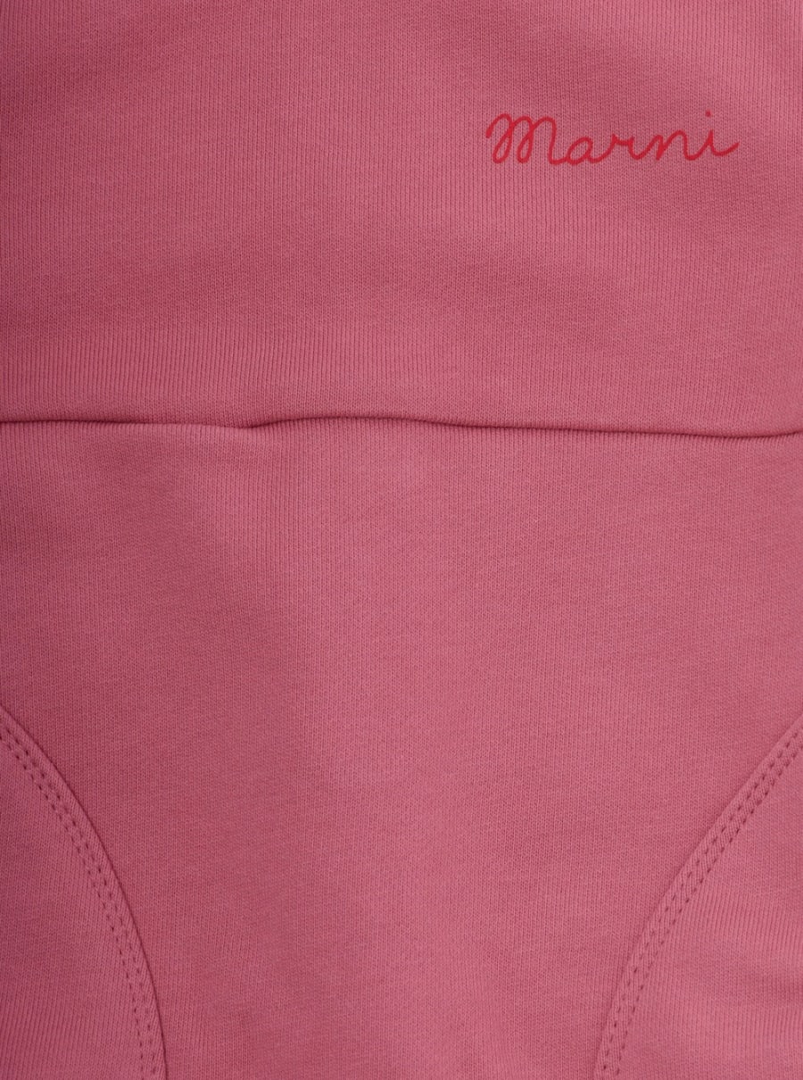 Marni kids Abito con maniche lunghe e collo rotondo in Cotone Rosa Bambina, view 3