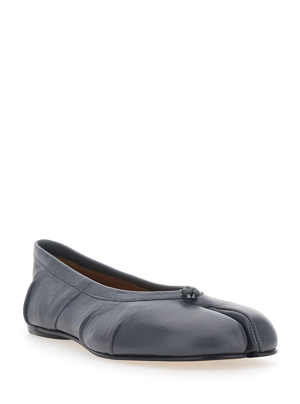 Maison Margiela Ballerine con punta Tabi in pelle blu donna, view 2