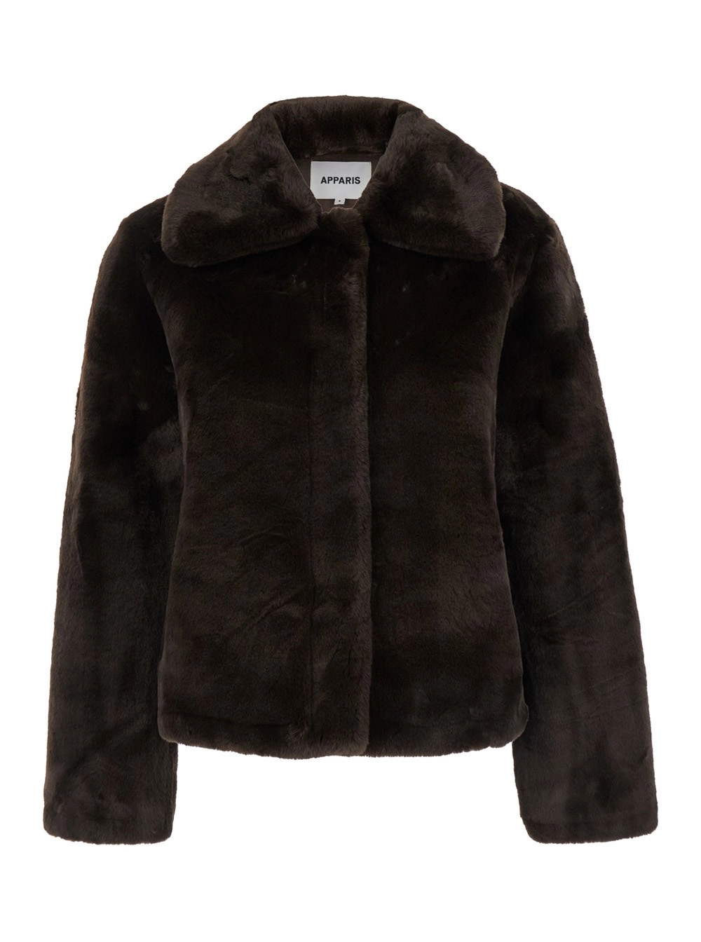 Apparis Giubbotto Elis con colletto in eco pelliccia e maniche lunghe in 100% Recycled Polyester marrone donna